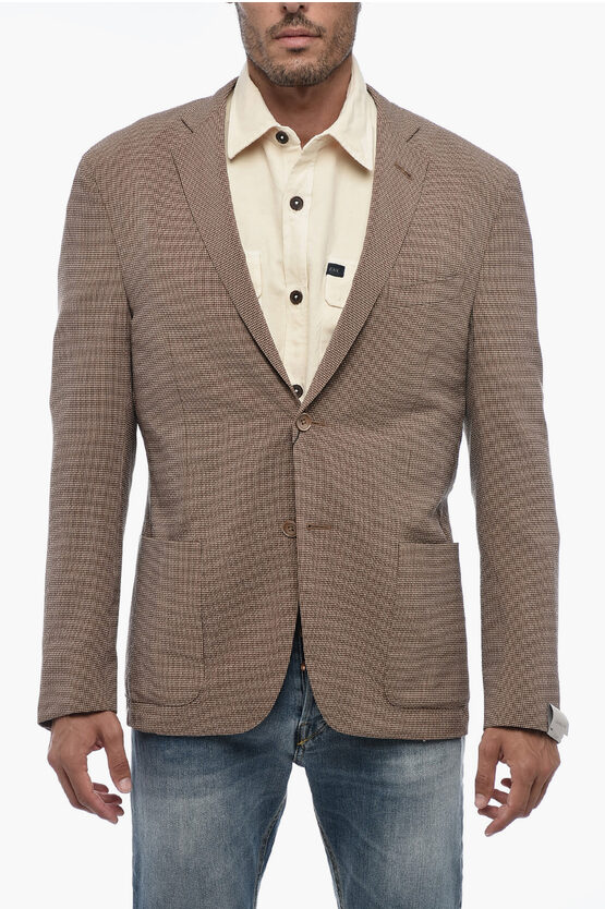 Corneliani Halflined Hopsack Blazer