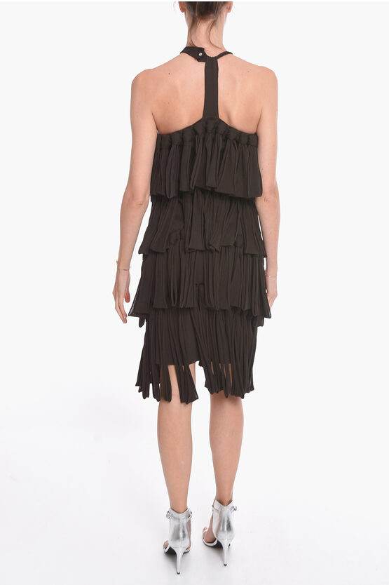 Halter Neck LOOPS Silk Blend Dress