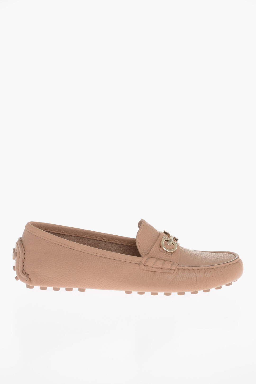 Salvatore Ferragamo Hammered Leather ODILIA Loafers With