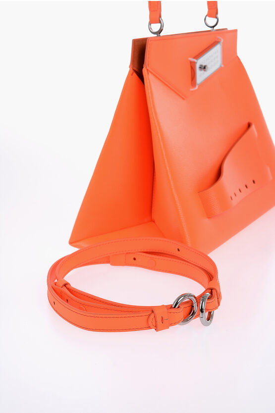 Hammered Vegan Leather Neon Handbag