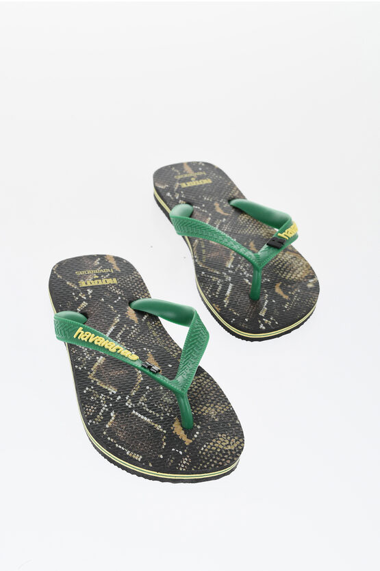 Rotate Birger Christensen Havaianas Animal Motif Flip Flop With Embossed Logo