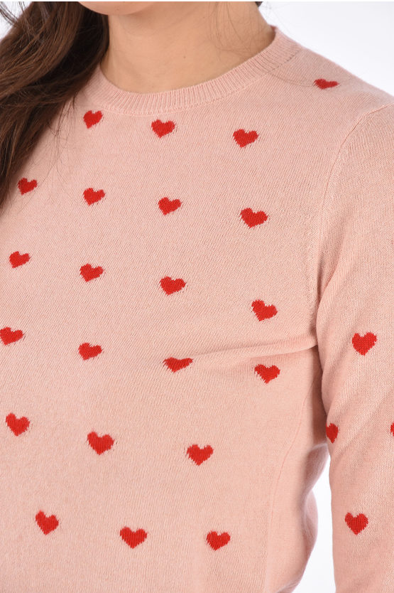 Red Valentino Heart Embroidered Crewneck Sweater women