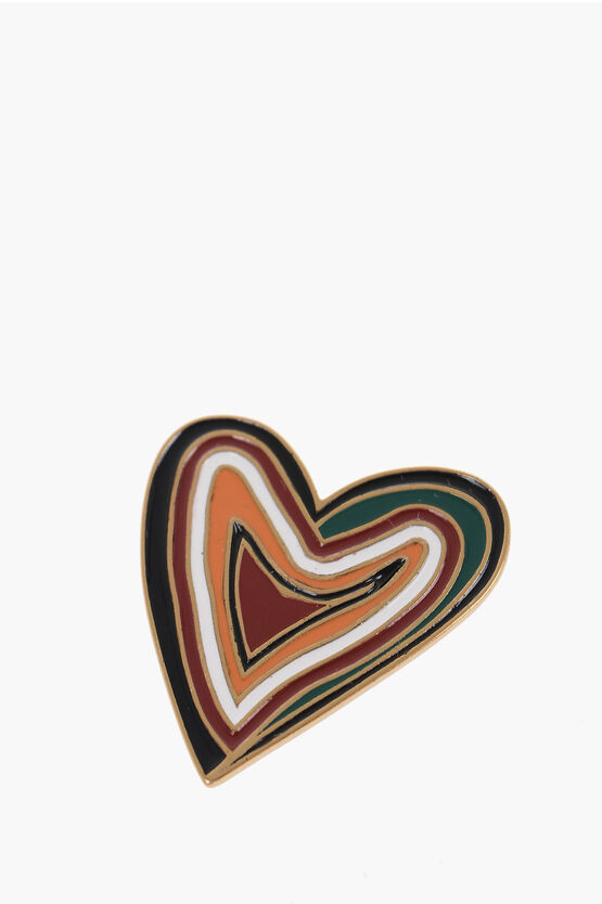 Shop Dior Heart-shaped Brass Shoulder Strap Charm