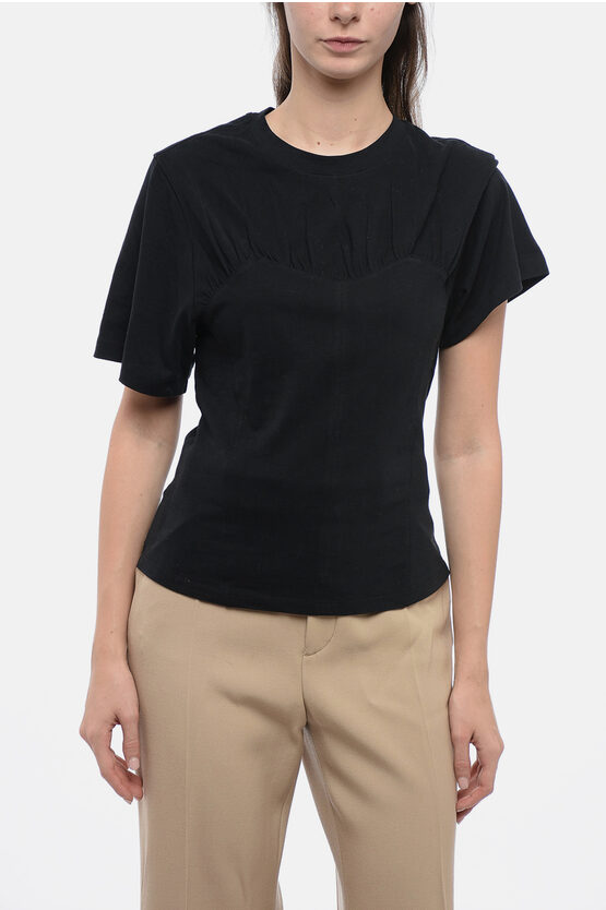 Shop Isabel Marant Hearth-shaped Designed Zazie Cotton T-shirt