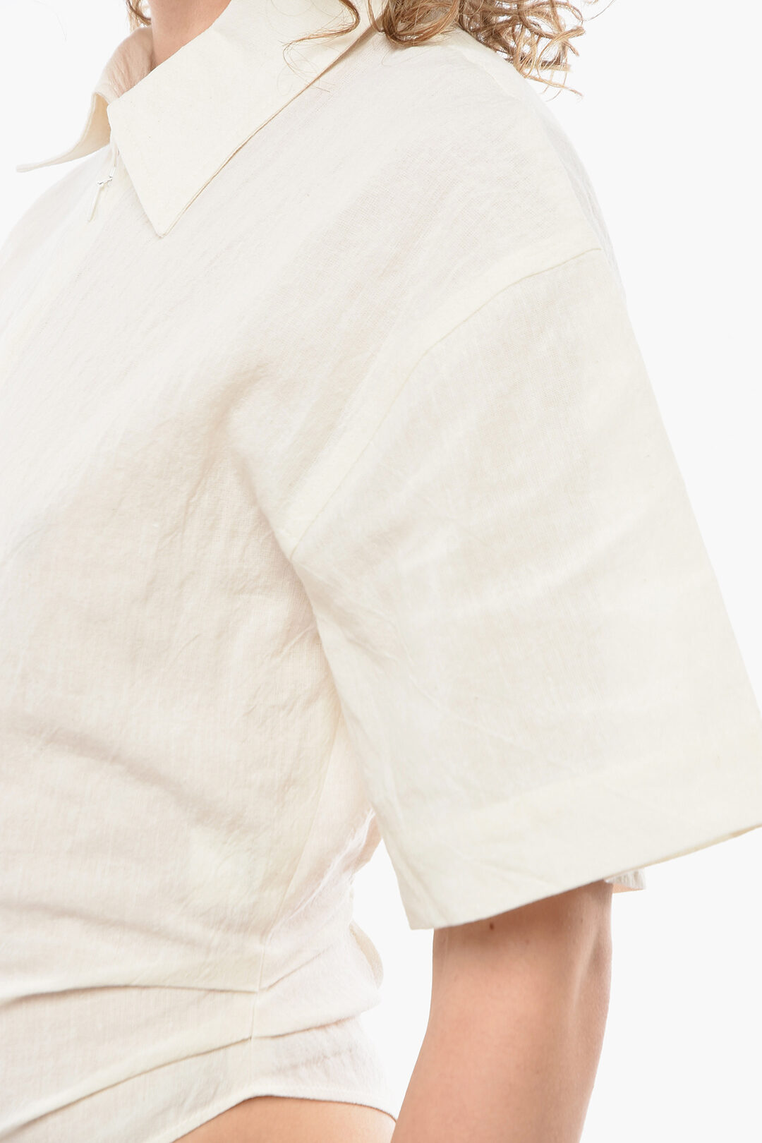【23AW NEW】JACQUEMUS_woman / スプリットヘム リネン パンツ WOMEN その他のパンツ