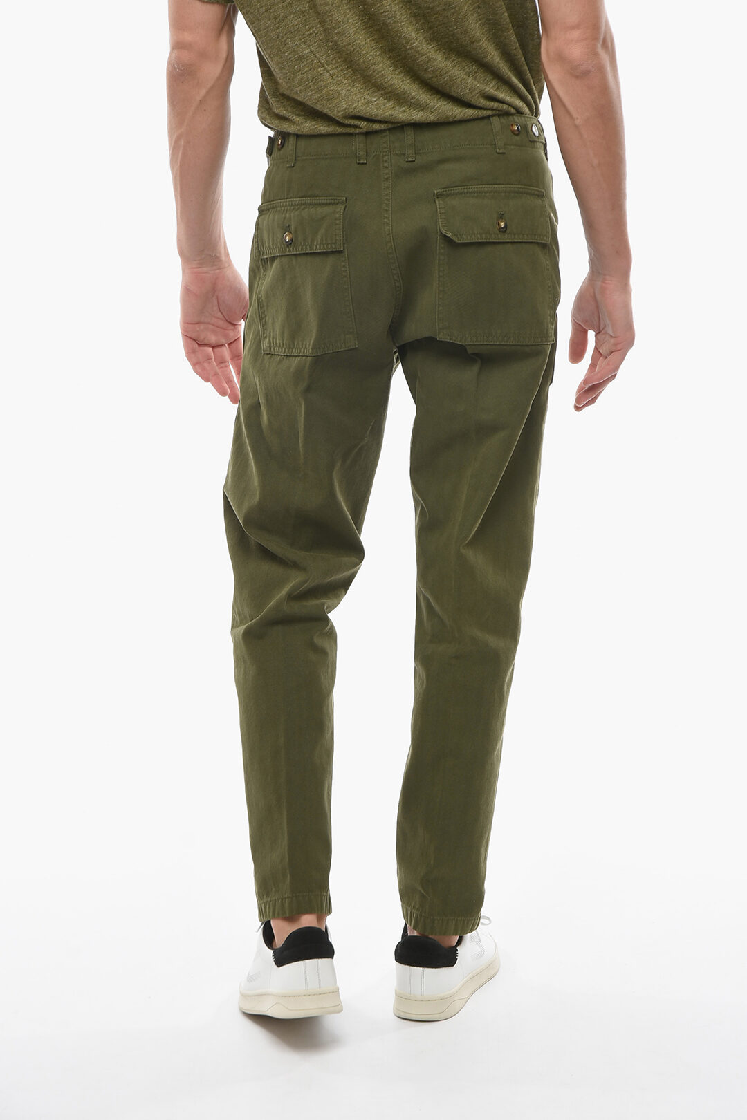 Cruna Herringbone Cotton CORKE Pants men - Glamood Outlet