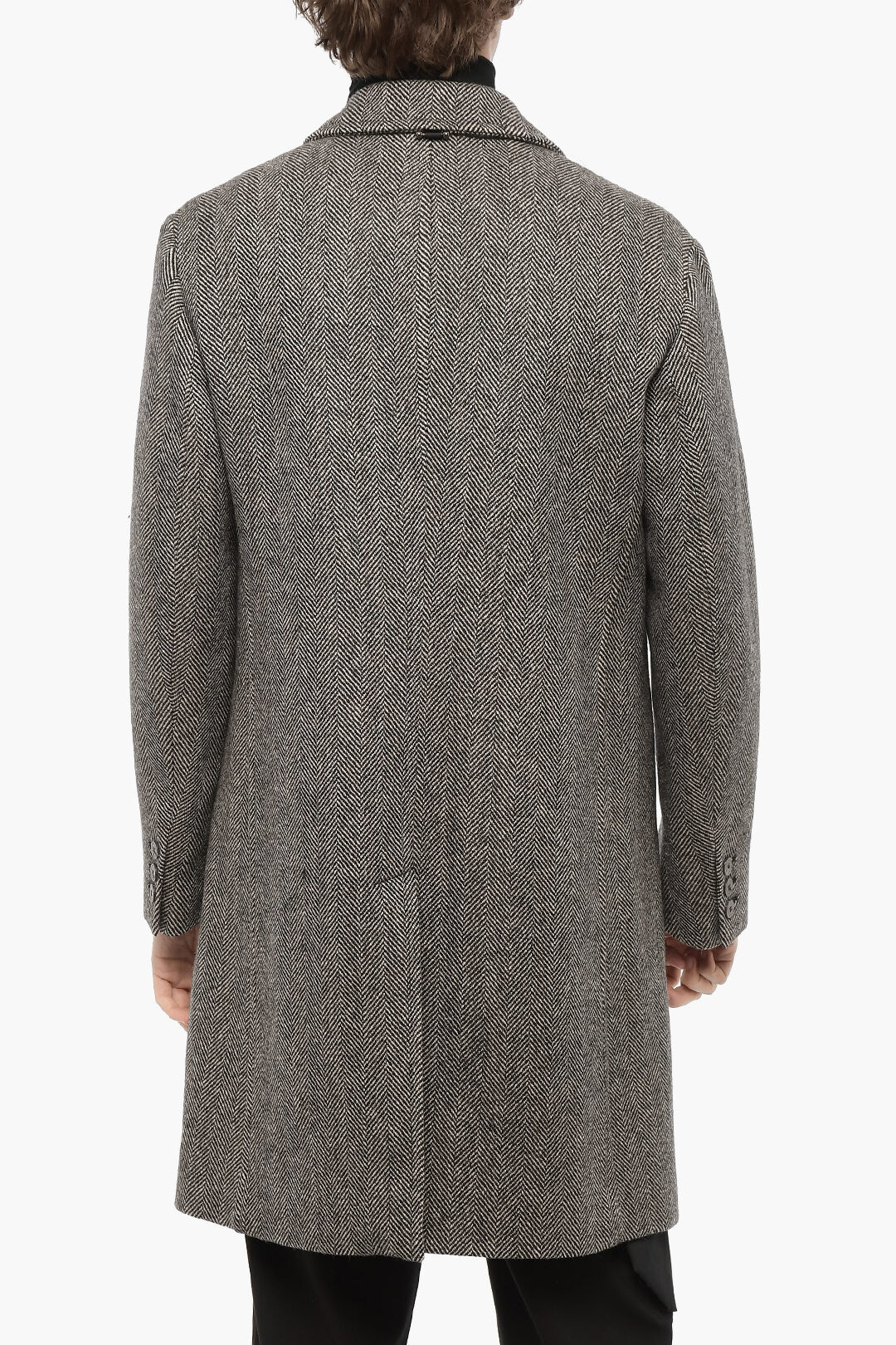 Neil Barrett Herringbone Motif Virgin Wool Coat men Neil Barrett Herringbone Motif Virgin Wool Coat men