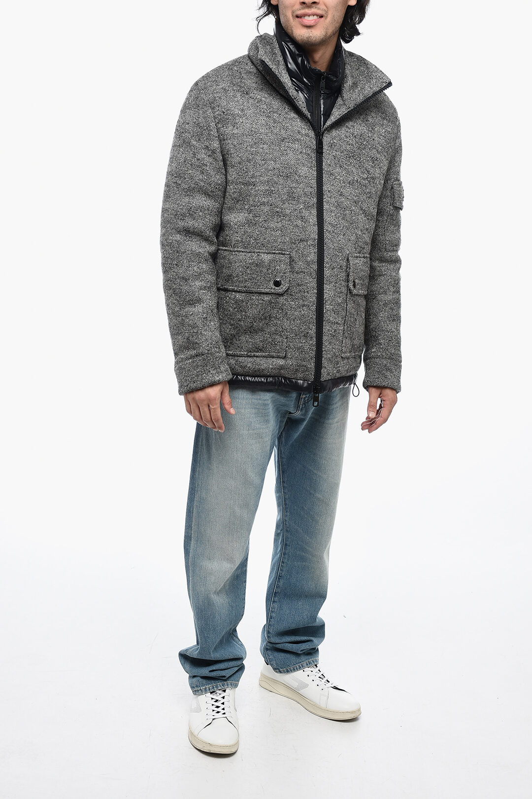 Dolce & Gabbana Herringbone Wool Coat with Quilted Inner men - Glamood ...