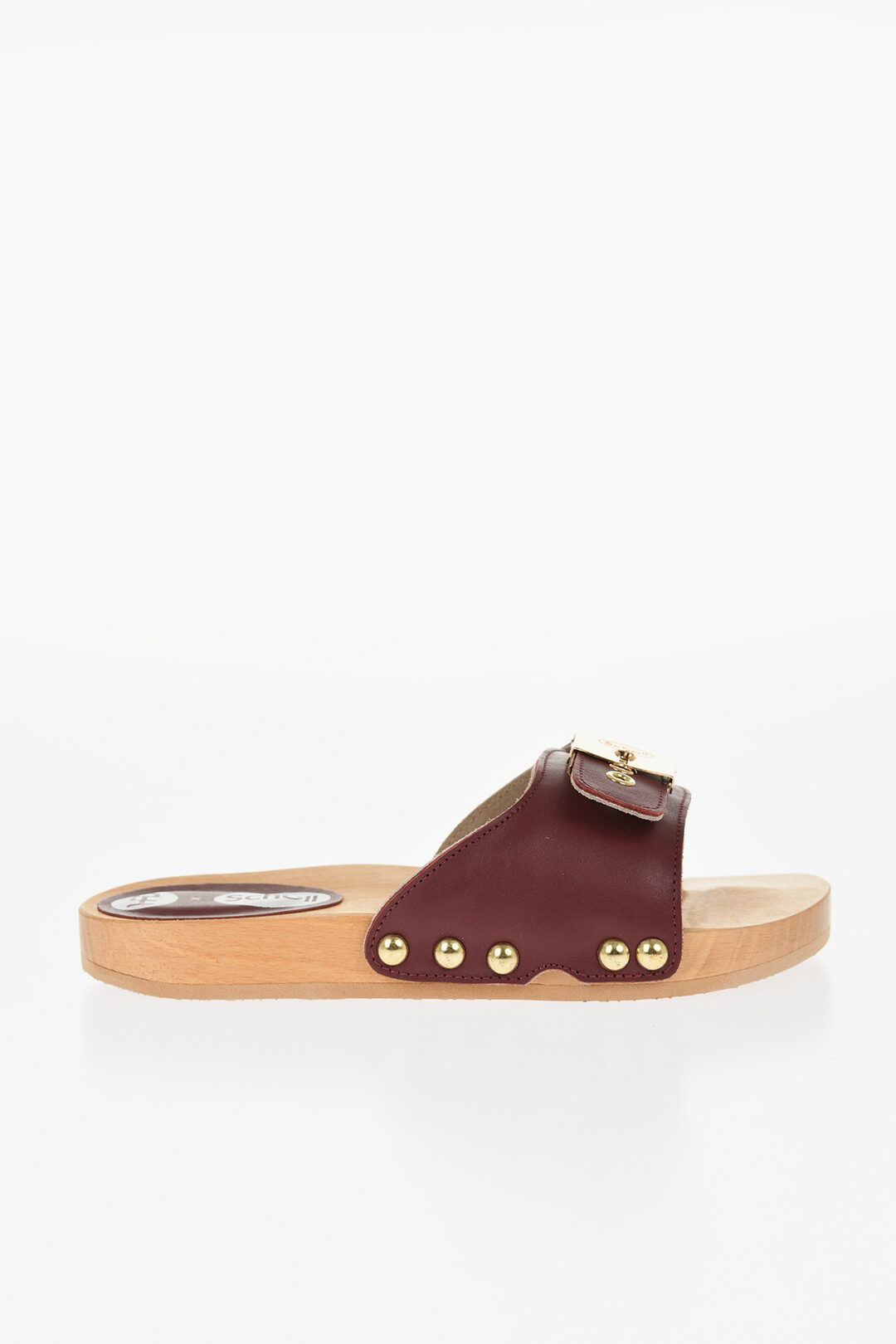 Scholl HFD Leather Sandals with Golden-Effect Buckle women