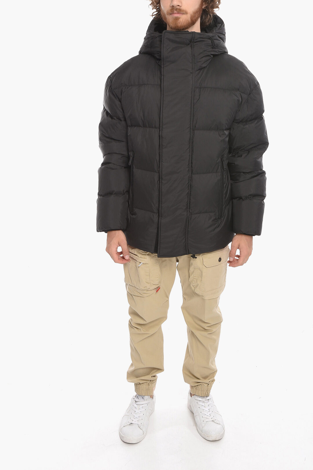 Hidden Closure HOOD PUFF Quilted Down Jacket