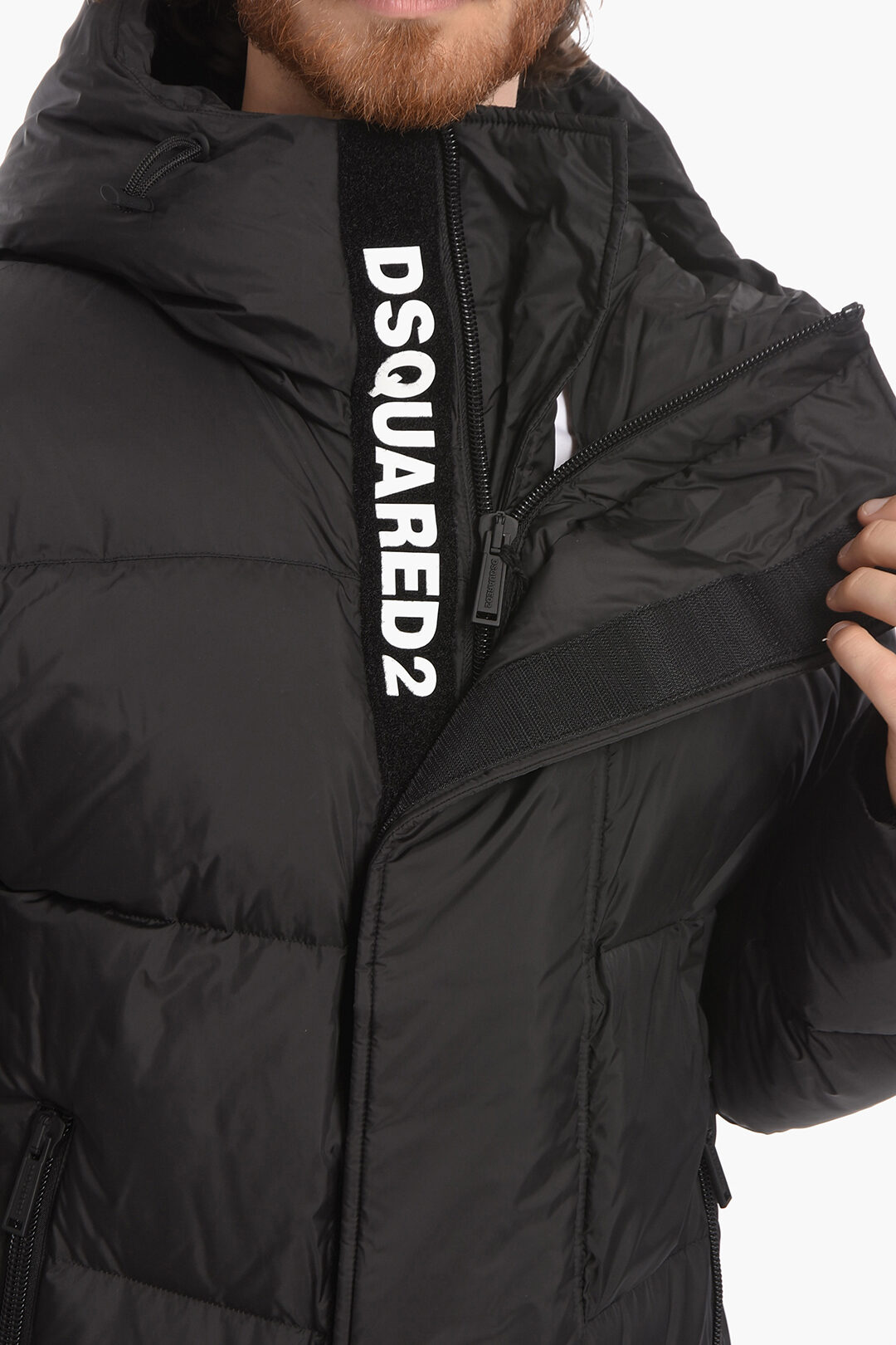 Hidden Closure HOOD PUFF Quilted Down Jacket