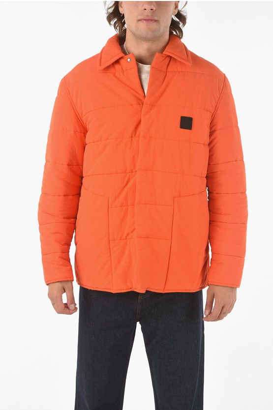 A-cold-wall* Hidden Closure Puffer Jacket In Orange