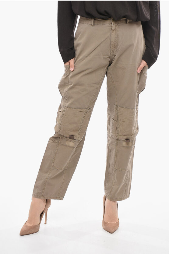Shop John Elliott Hidden Closure Solid Color Cargo Pants