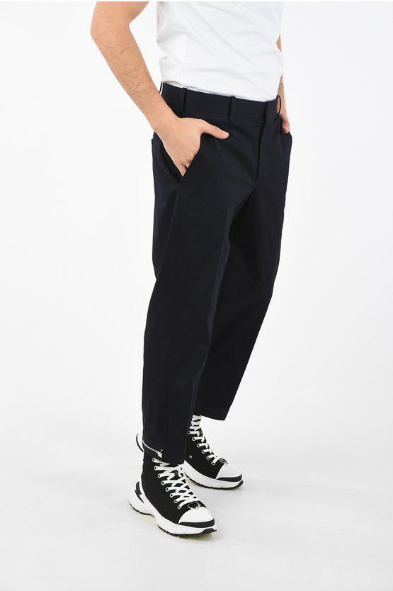 Neil Barrett Hidden Closure Wide Leg Fit Pants with Adjustable