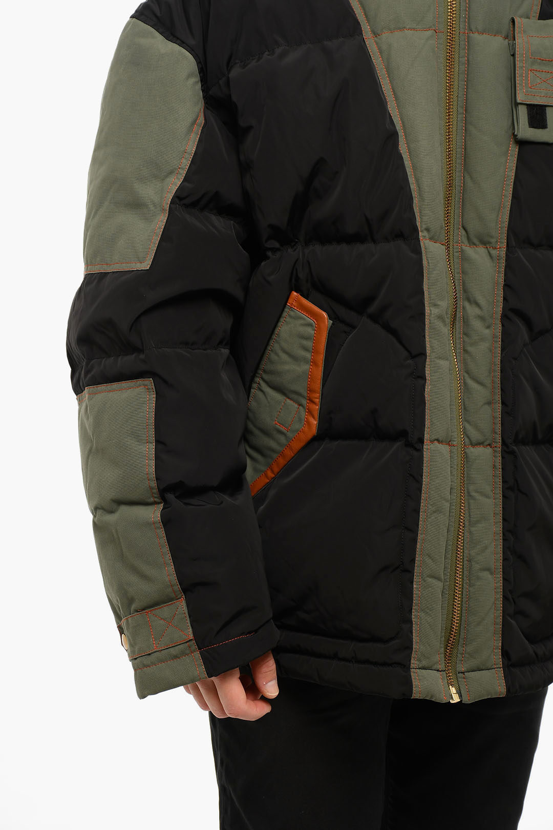 Diesel Hidden Hood Padded W-TYPE2 Puffer Jacket With Contrasting Seams ...
