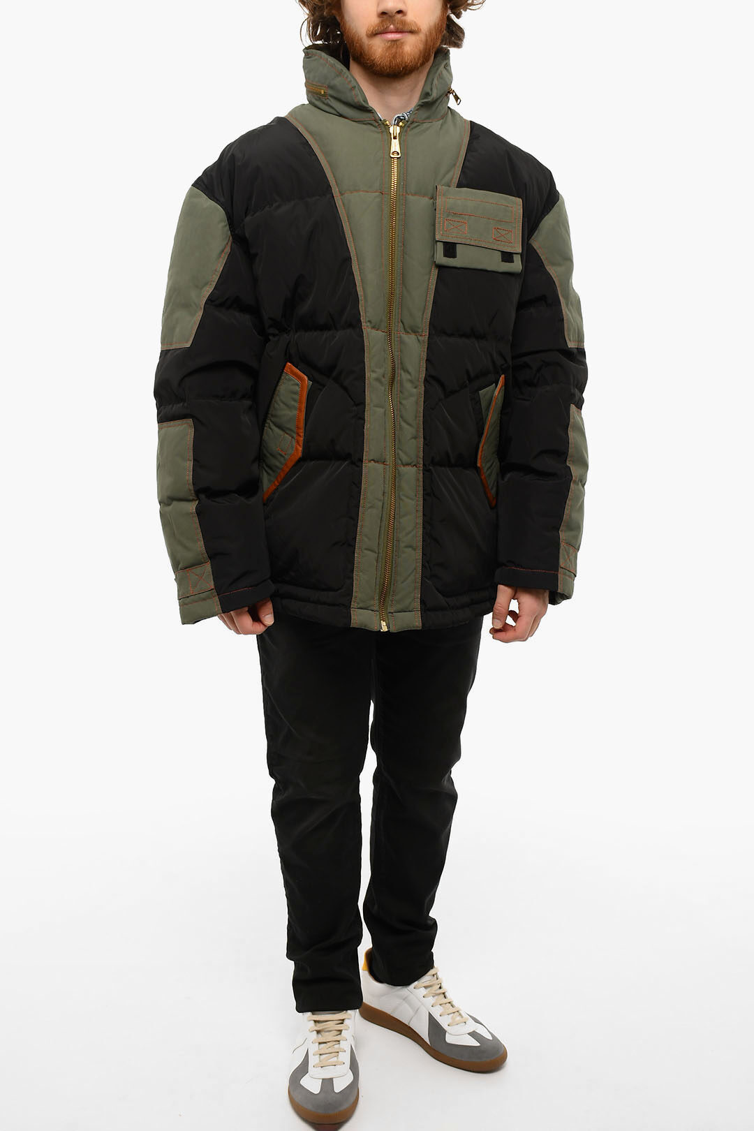 Diesel Hidden Hood Padded W-TYPE2 Puffer Jacket With Contrasting Seams ...