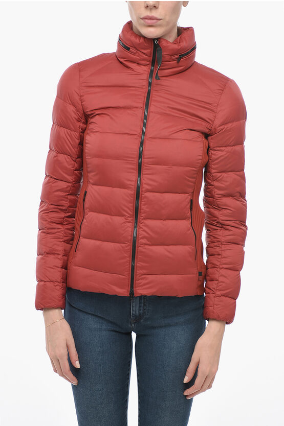 Shop Woolrich Hidden Hood Tech Short Down Jacket