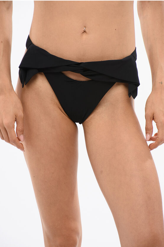 Nensi Dojaka High Cut Bikini Bottom In Black