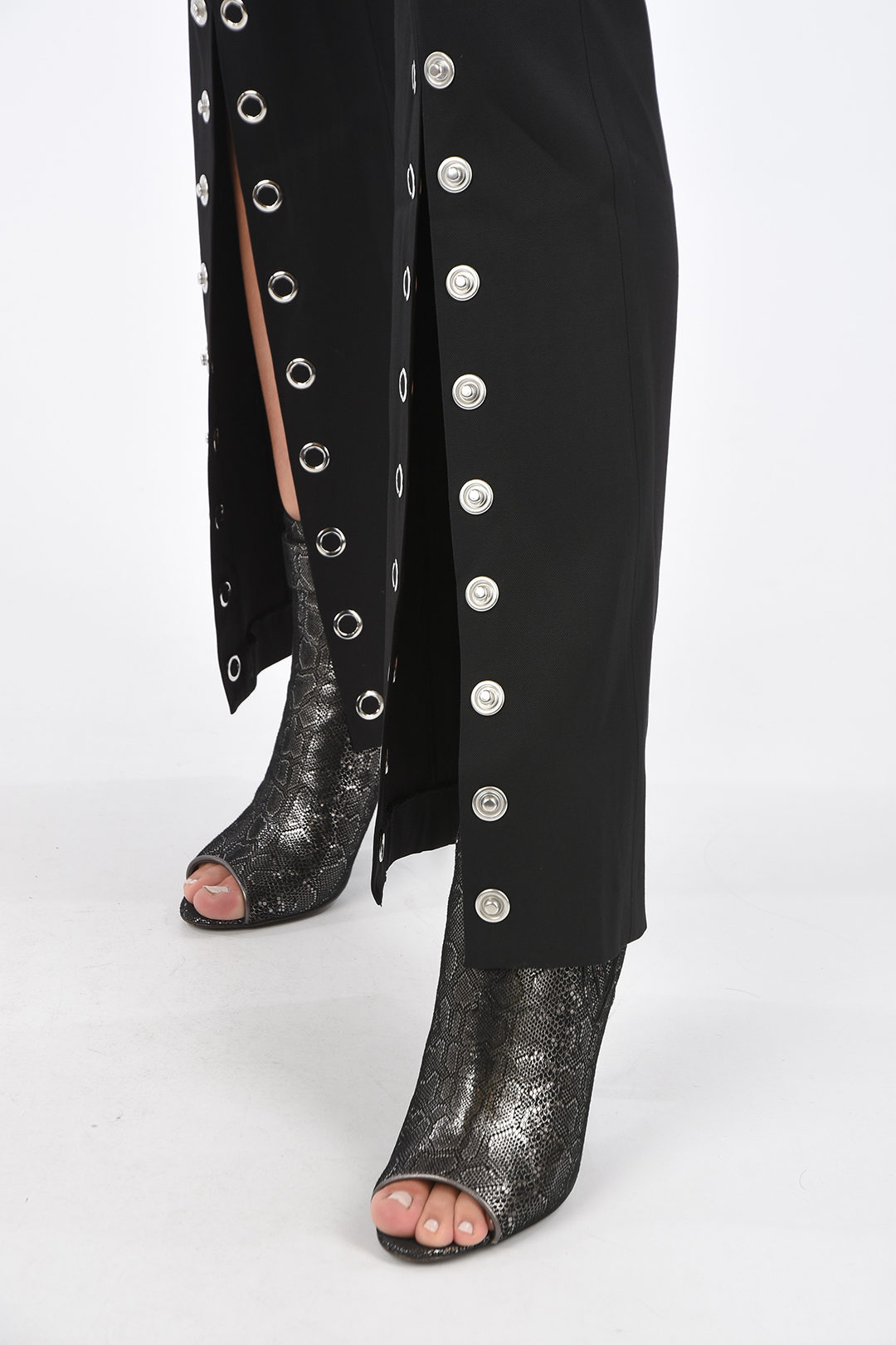 Just Cavalli high-rise waist bootcut pants with silver