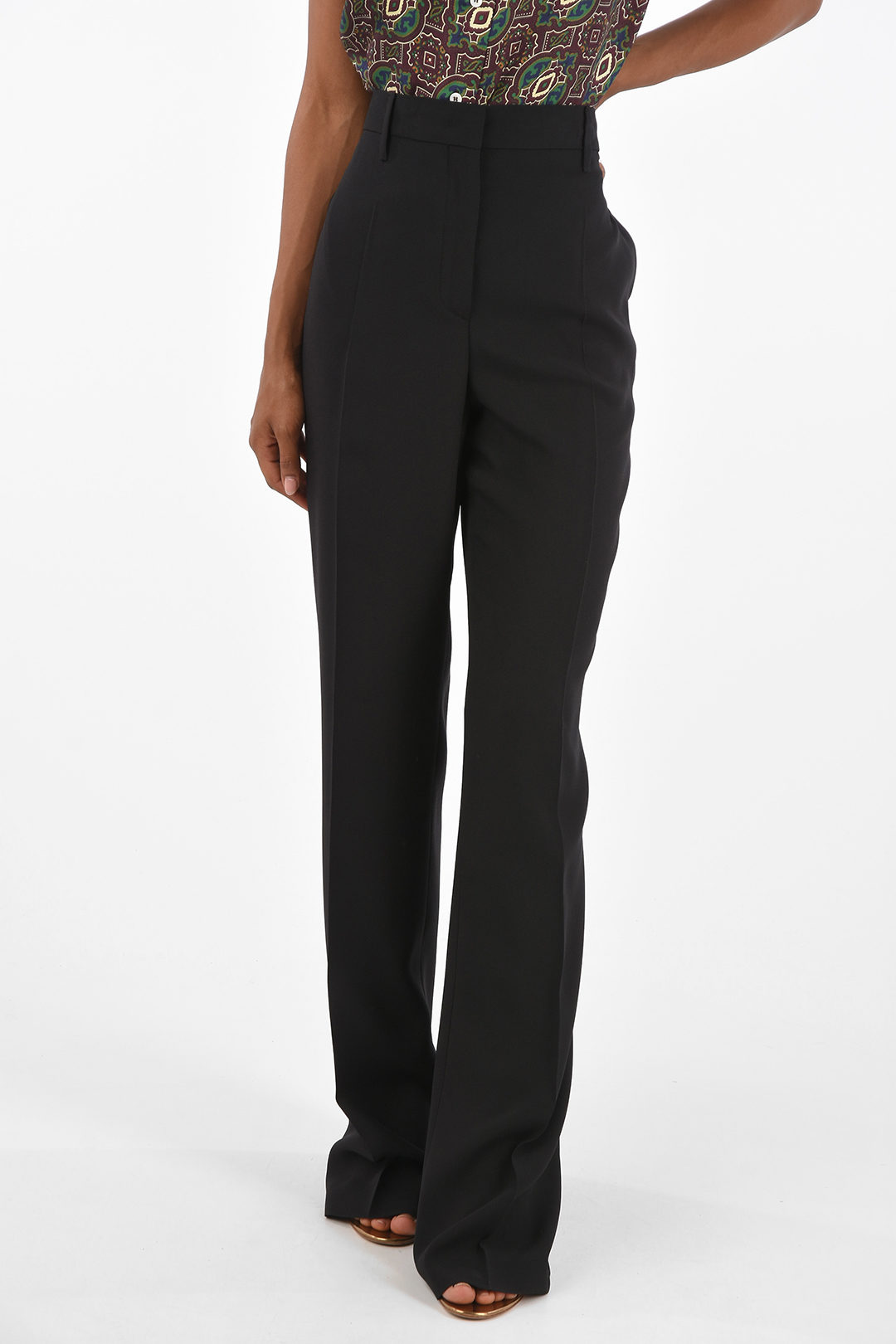 Prada high-rise waist palazzo pants women - Glamood Outlet