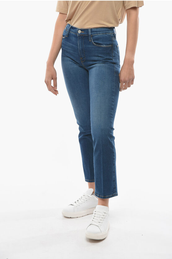 Frame High Waist 5 Pockets Jeans 18cm In Blue