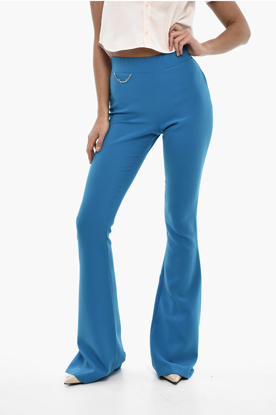 Dsquared2 High Waist Boot Cut Pants With Chain