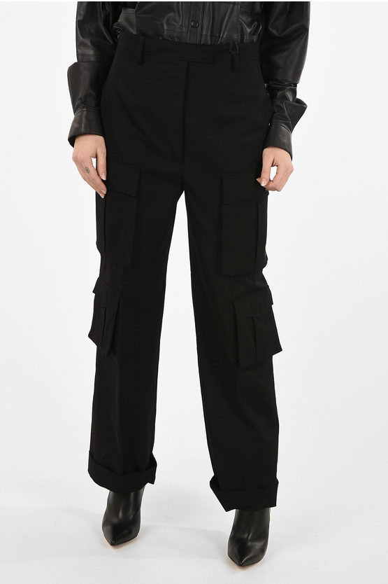 パンツ viavanda high waist cargo pants black Prada High Waist Cargo Pants women - Glamood Outlet