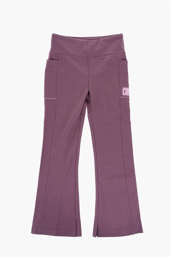 Converse High Waist Leggings With Wide Waistband In Purple