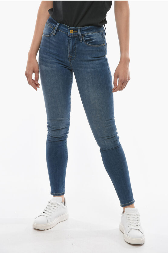 Frame High Waist Skinny Fit Jeans 12cm In Blue