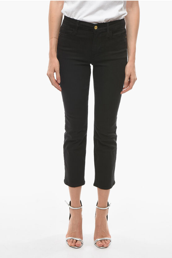 Frame High-waist Straigh Fit Jeans 17cm In Black