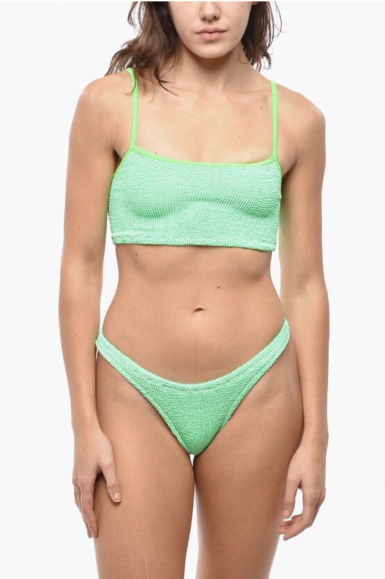 Reina Olga High Waist Wave Motif Bikini In Pink