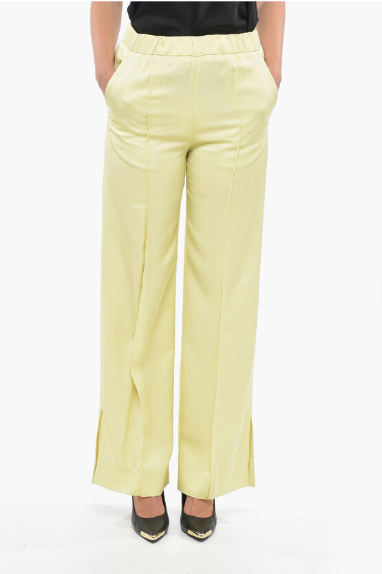 Jil Sander High-waisted Baggy Pants With Pleat In White