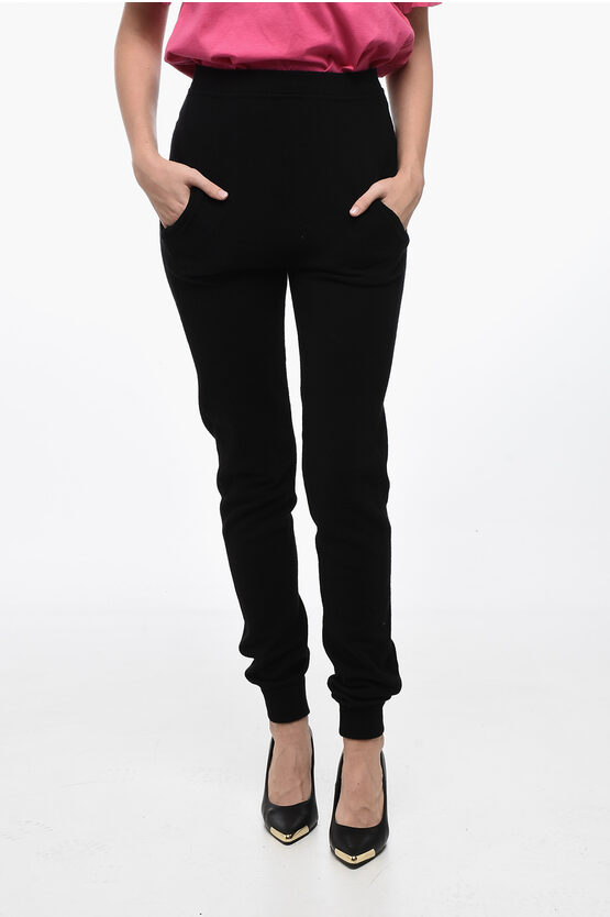 Shop Saint Laurent High Waisted Cashmere Joggers