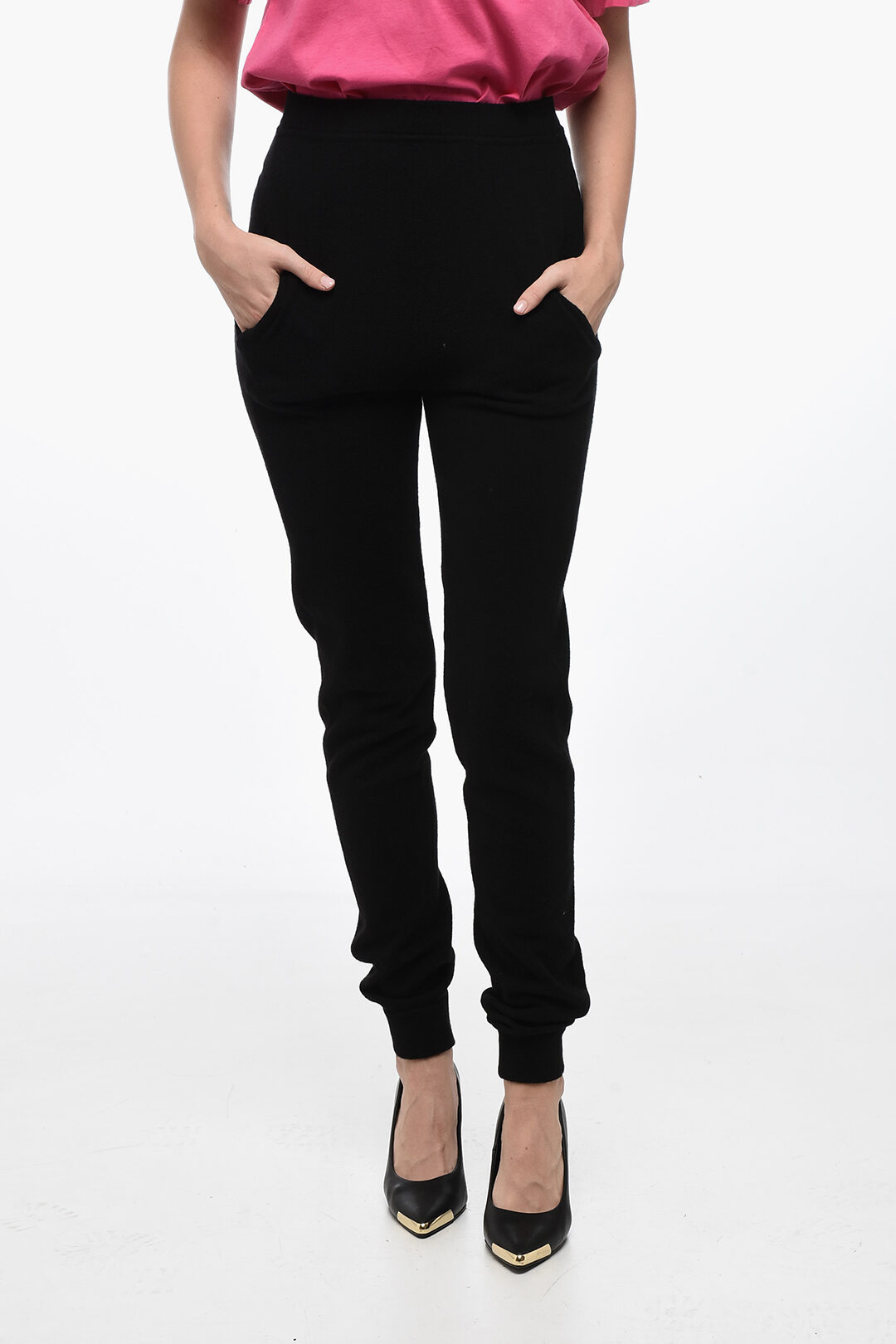 Saint Laurent High Waisted Cashmere Joggers damen Glamood Outlet