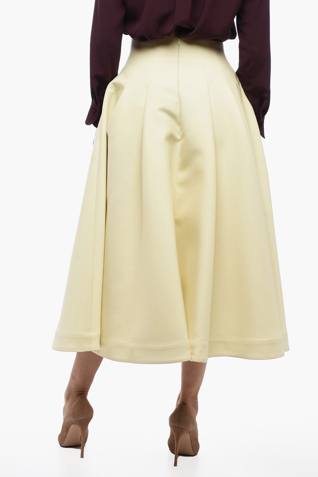 【関税&送料込】Bottega Veneta Melange Cappuccino Wool Skirt Bottega Veneta Melange Cappuccino Wool Skirt | italist