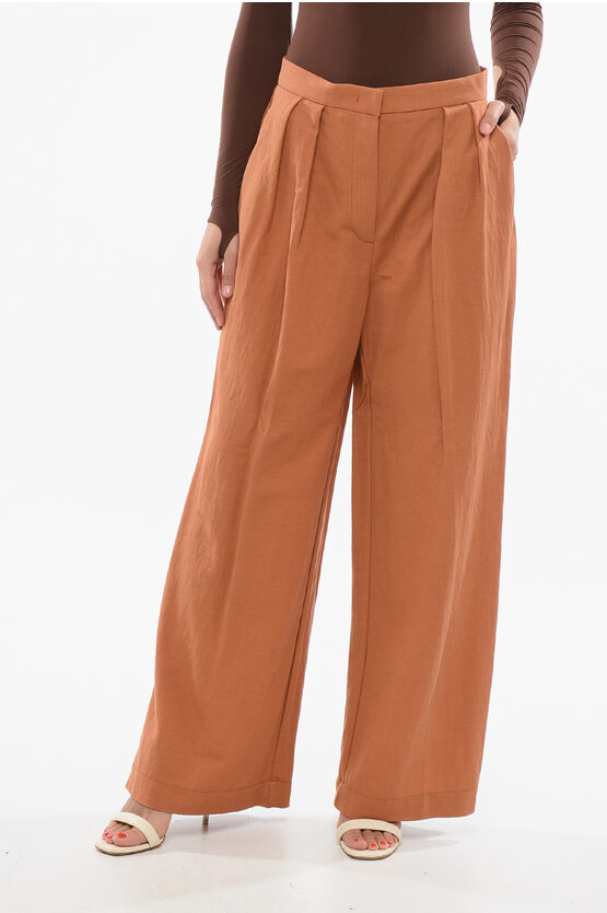 Harris Wharf High-waisted Double Pleated Palazzo Pants