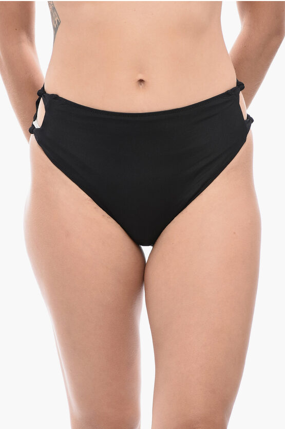 Allsaints High-waisted Emma Bikini Bottom With Cut-out Detail On The S