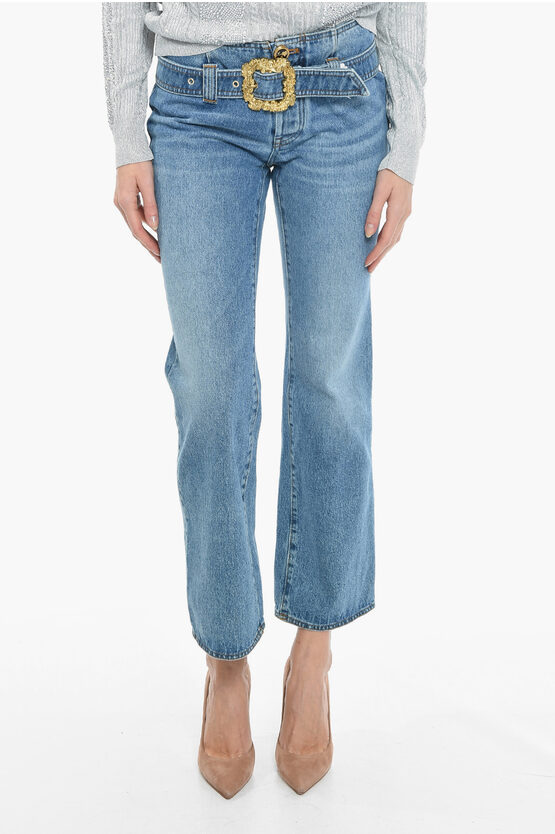 Shop Cormio High Waisted Flared Fit Jeans With Buckle