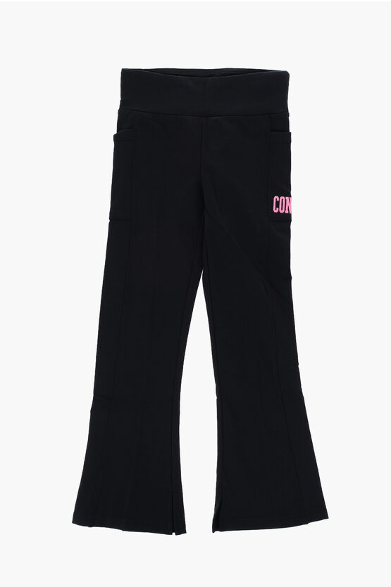 Converse High-waisted Flared Leggings In Black