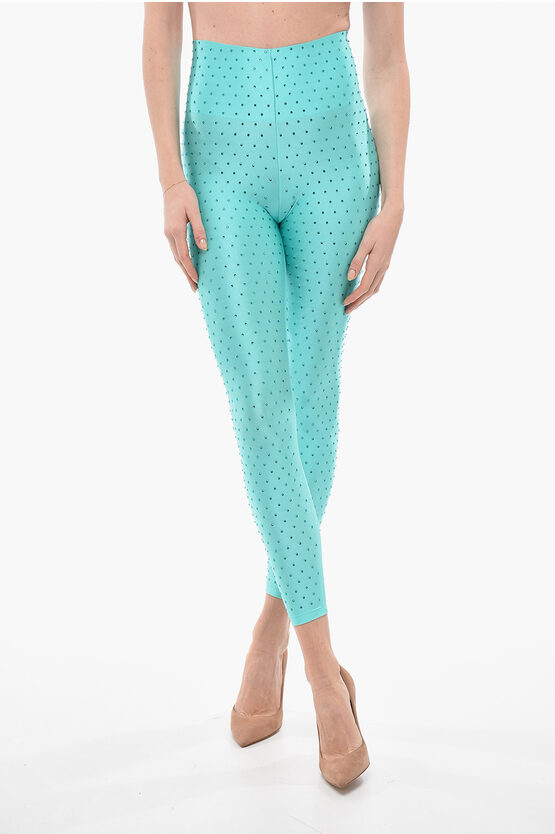 The Andamane High-waisted Holly Leggings With Crystal Application In Blue