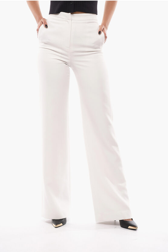 Monot High-waisted Palazzo Pants In White