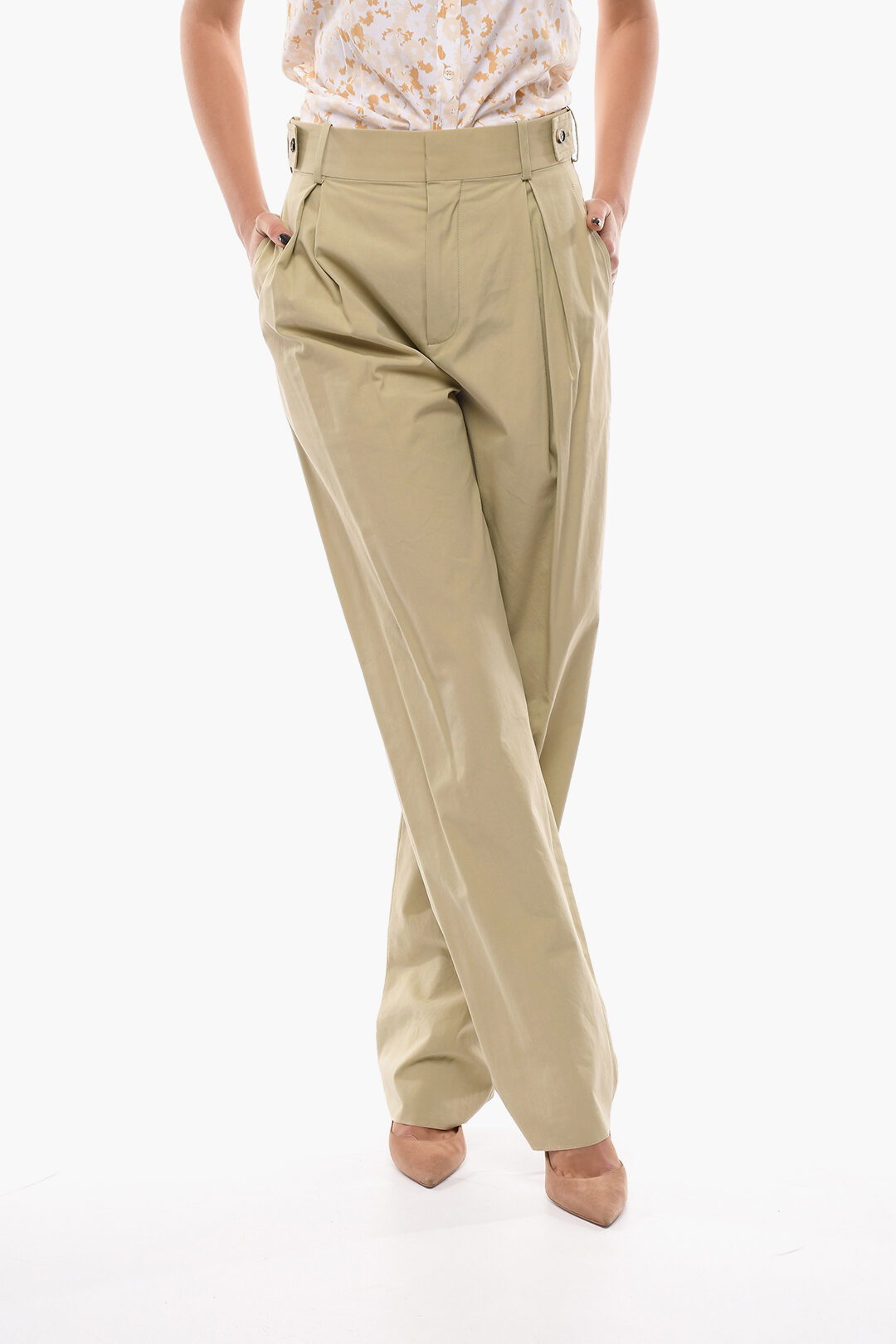 Bottega Veneta High-waisted Pleated Pants women - Glamood Outlet