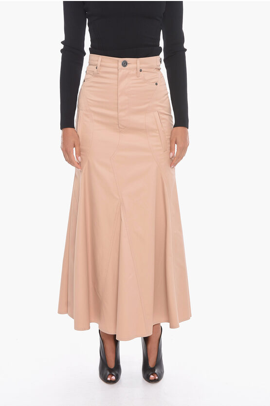 Burberry High-waisted Round Skirt In Pink