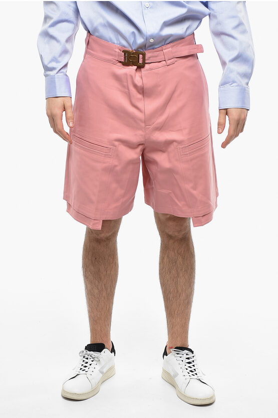Dior High Waisted Shorts With Safety Buckle In Pink