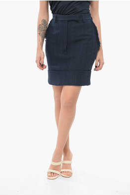 ミニスカート THOM BROWNE SS24 Thom Browne Skirts Blue (FKK122A Y5502415) Outlet Thom Browne Mini-Skirts Blue - Glamood Outlet