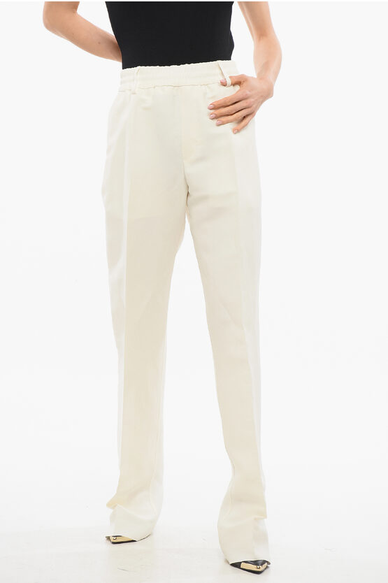 Burberry High-waisted Tailored Pants With Pleats