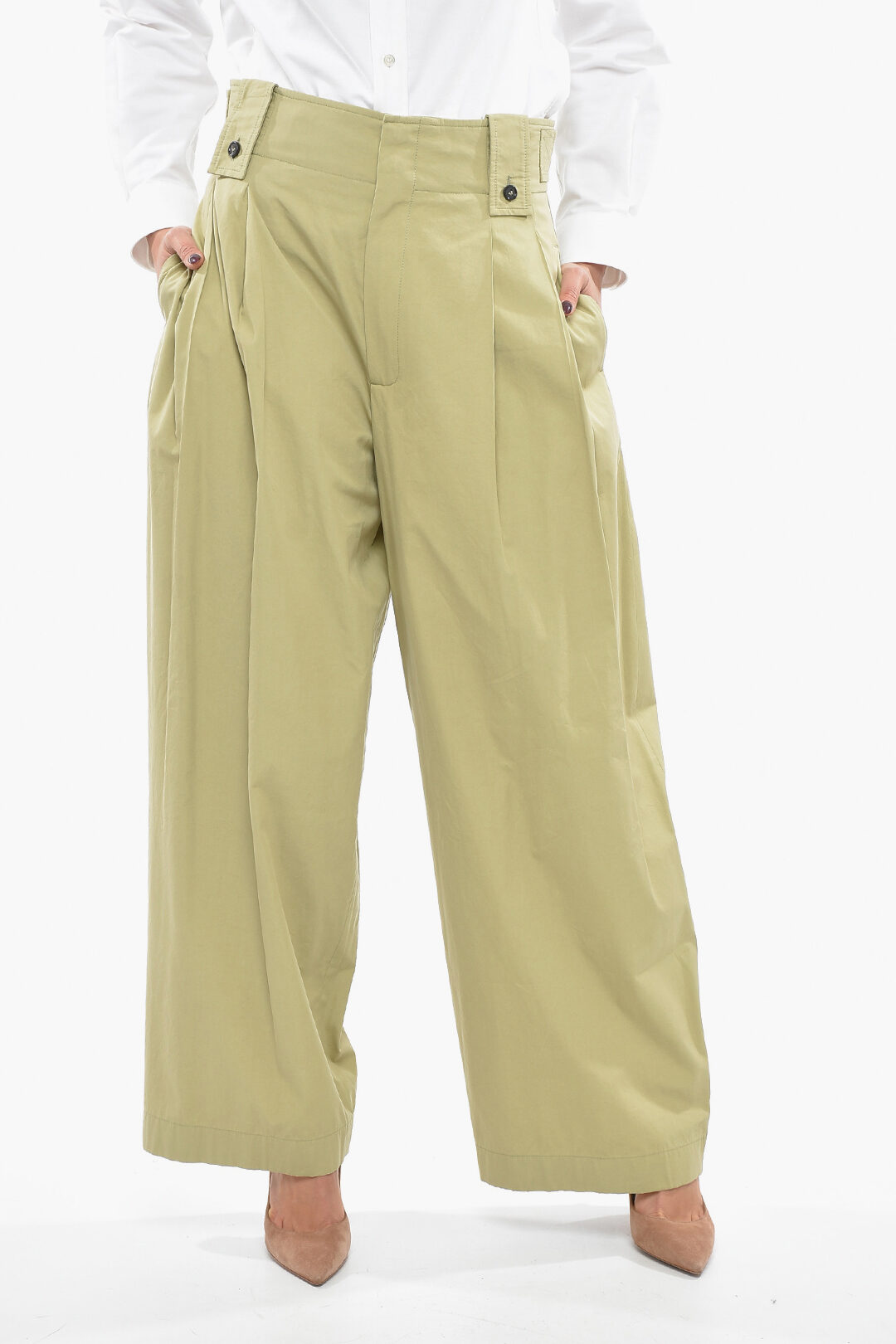 Woolrich Cotton Stretch AMERICAN Pants with Belt Loops women - Glamood  Outlet