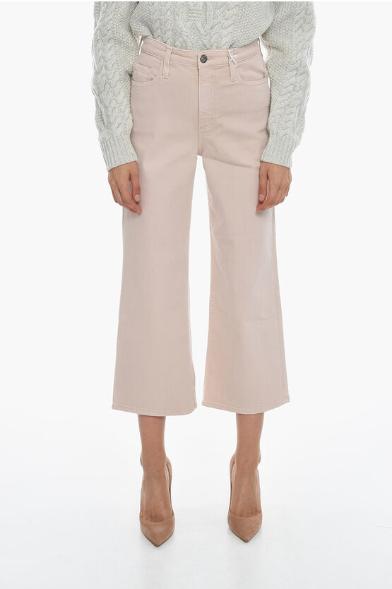 Adriano Goldschmied High-waisted Wide Leg The Etta Cropped Jeans 25cm In Neutral