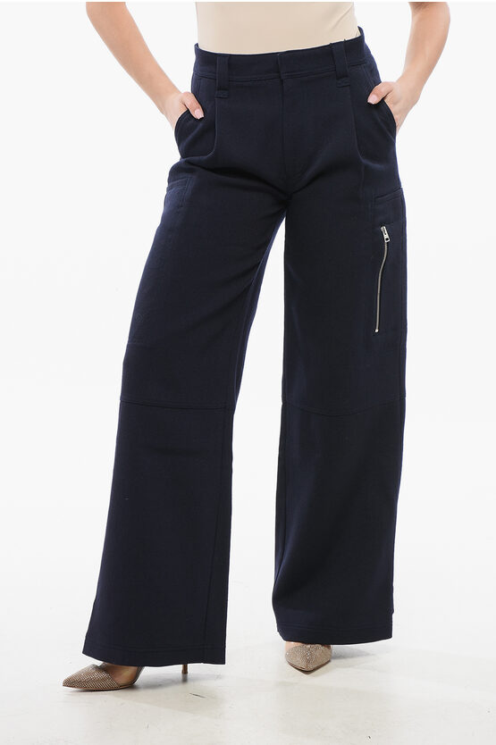 Ami Alexandre Mattiussi High-waisted Wool Pleated Pants