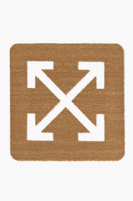 Shop Off-white Home Solid Color Doormat With Carved Arrow Motif